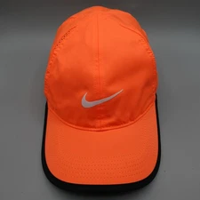 Nike Dri-Fit Hat Featherlight Running Orange Adjustable tennis golf Lightweight