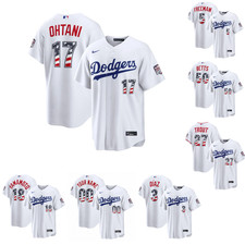 NWT Dodgers 250 Fourth of July Home Stitched Jersey Men S-5XL 
