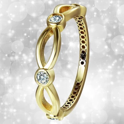 GoldDream Gold Ring Zirkonia Ranke Gr.60 333er Gelbgold GDR572Y60 - Bild 1 von 4