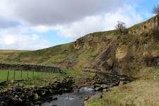 Photo 6x4 Bog Scar Sleightholme Beck As seen from the Pennine Way on Inta c2017