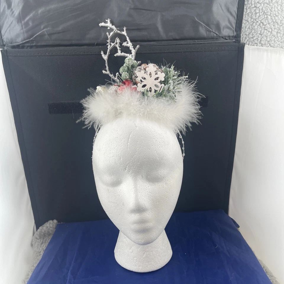 Ручной работы праздник Fascinator обруч для волос головной убор бисер Berry единственный в своем роде вечеринки - Изображение 4 из 4