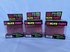 Lot of 3 Schylling NeeDoh Nice Cube Squish Toy Pink Solid