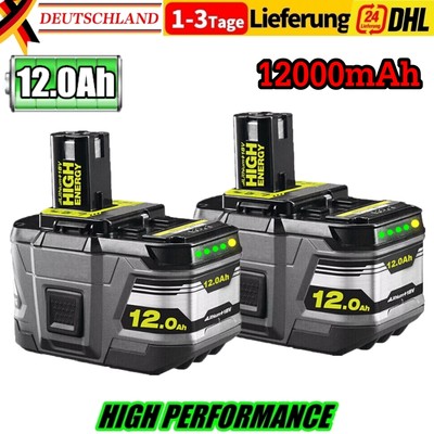 2X 18V 12Ah Akku für RYOBI One Plus Lithium RB18L50 P108 P109 12.0Ah Batterie DE