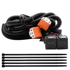 H4 Relay 9003 Headlight Relay Wiring Kit Ceramic Socket Plugs, Fit for 7x6 5x...