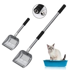 Cat Litter Scoop,Metal Long Handle Kitty Litter Coop Scooper,Heavy Duty Cats ...
