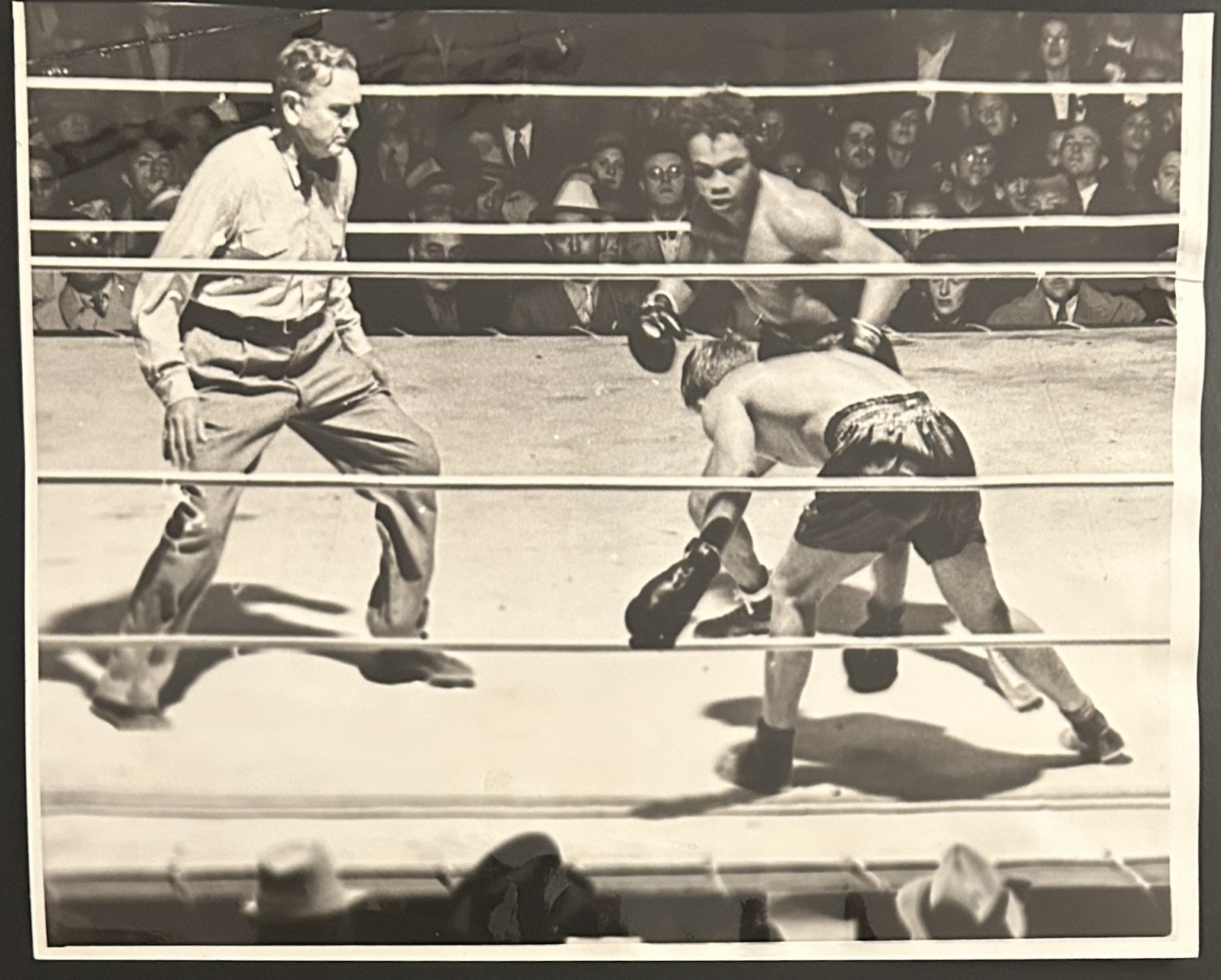 1937 Photo Type 1-Henry Armstrong Feathweight Champion TKO Over Wally Hally