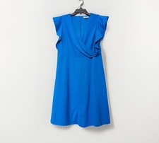 H by  Halston Women's Royal Blue V Neck Dress Size 12
