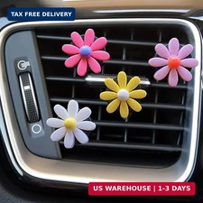4 Pieces Daisy Flower Air Vent Clips, Cute Colorful Car Air Freshener Clip  Dif