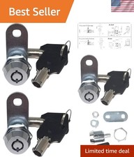 Tubular Cam Lock, Keyed Alike Removable Key RV Compartment Storage Lock Cabin...