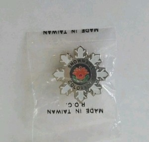 Snowmass Snowflake Aspen Colorado Ski Resort Skiing Souvenir Pin Pinback