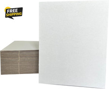50 Packs 6X9 Inch Corrugated Cardboard Sheets, Premium White Corrugated