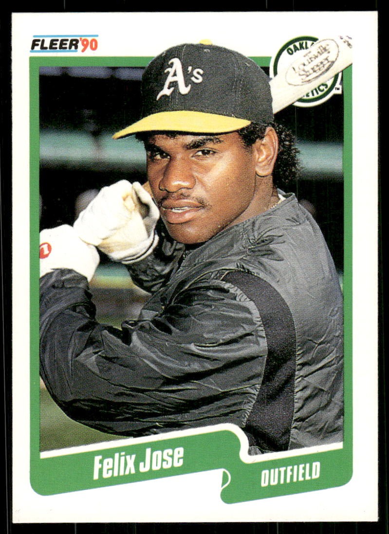 1990 Fleer #13 Felix Jose Oakland Athletics Baseball Card | eBay