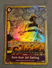 One Piece Gum-Gum Jet Gatling (Alt Art) OP03-072 R (Best Vol. 2 PRB-02 English)