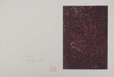 Mark TOBEY : Vibrations pourpres, Lithographie originale signée