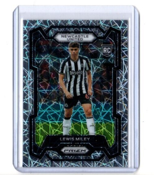 2023-24 Panini Prizm Premier League Silver Lazer Lewis Miley RC #72 Newcastle