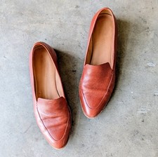 Madewell The Frances Loafer Burnished Mahogany Leather Pointed Toe Shoe size 8.5
