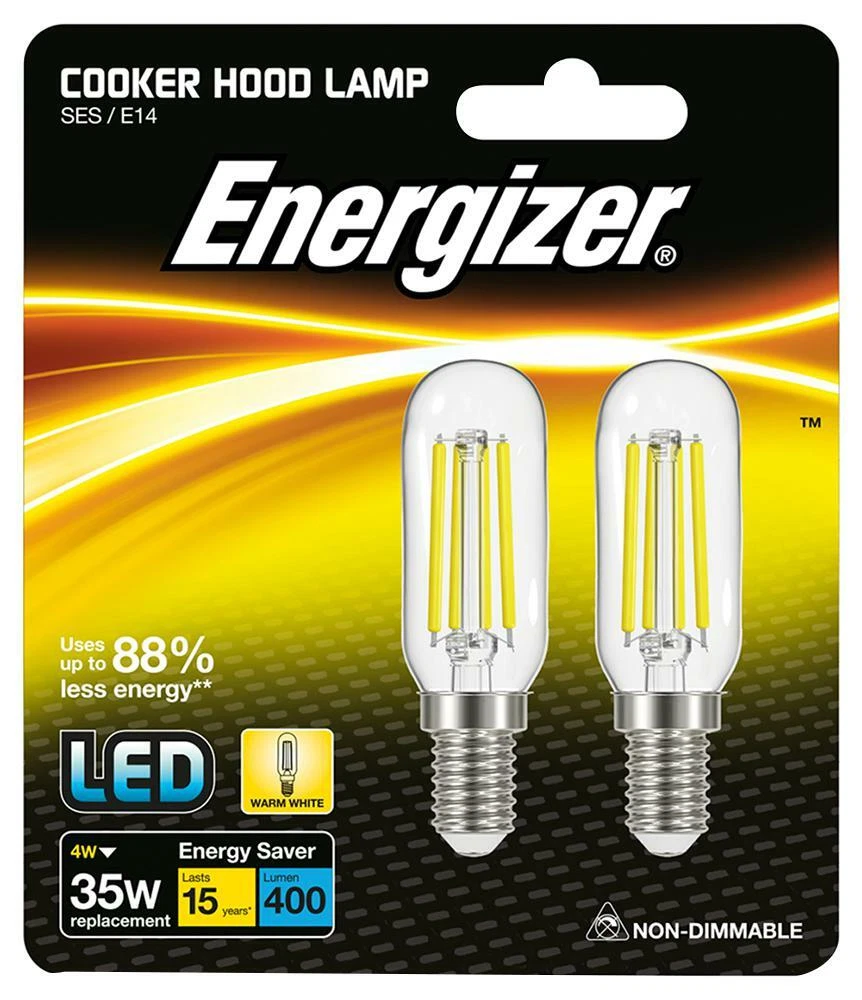 Energizer Ampoule à filament LED SES E14 pour hotte aspirante, blanc chaud  3,8 W