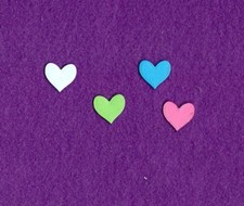 HEART  6 Valentine love die cuts scrapbook cards