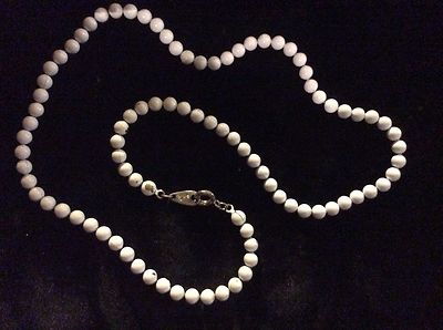 Vintage UNIQUE Metal Bead and String 18'' Necklace Marked