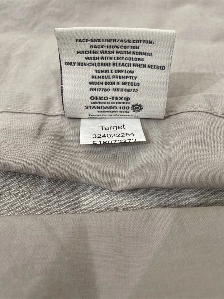 Hearth & Hand Magnolia Linen Blend Twilight Taupe Gray KING Pillowcase Set 2pc - Image 4 of 4