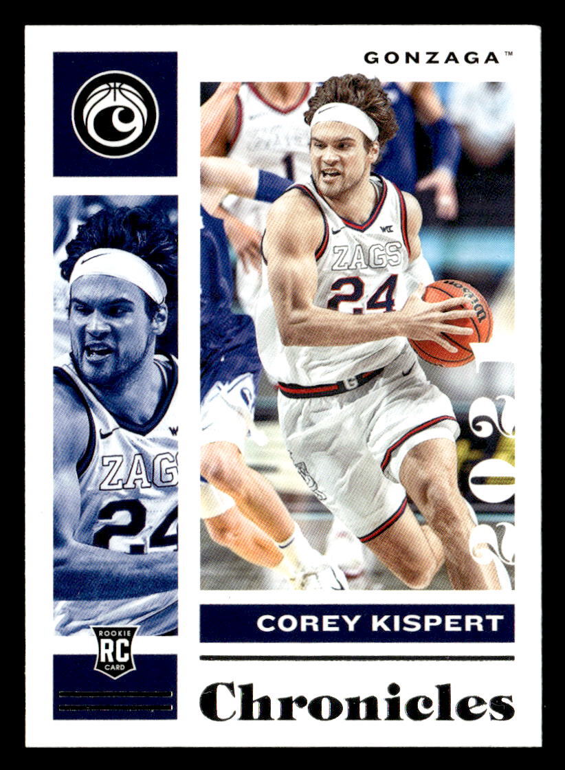 Corey Kispert 2021 Panini Chronicles Draft Picks Rookie Card #8 Gonzaga Bulldogs
