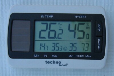 WS 7007 Thermometer Hygrometer Min / Max Solar Feuchtemesser WT 150