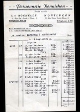 MONTLUCON / LA ROCHELLE (03 / 17) POISSONS / POISSONNERIE "BONNICHON" en 1948