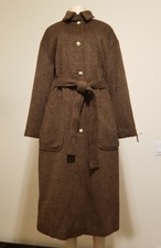 "new" Topshop Ladies Brown Wool Mix Coat Size 10 #687