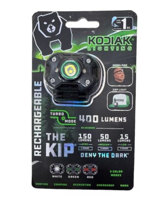 Kodiak 400 Lumen Rechargeable Ultralite Headlamp Mini Headlamp Flashlight 6 Mode