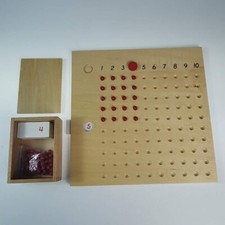 Wooden Montessori multiplication board game