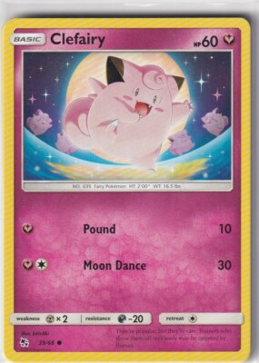 Pokemon Karte Hidden Fates Nr. 39/68 Clefairy englisch
