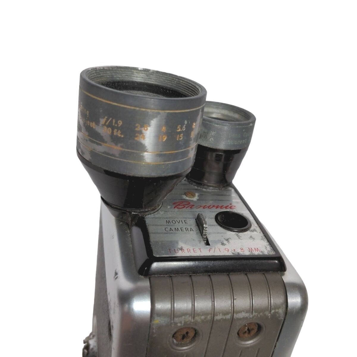Vintage Kodak Brownie Turret 3 Lens f/1.9 8mm Movie Camera Flip