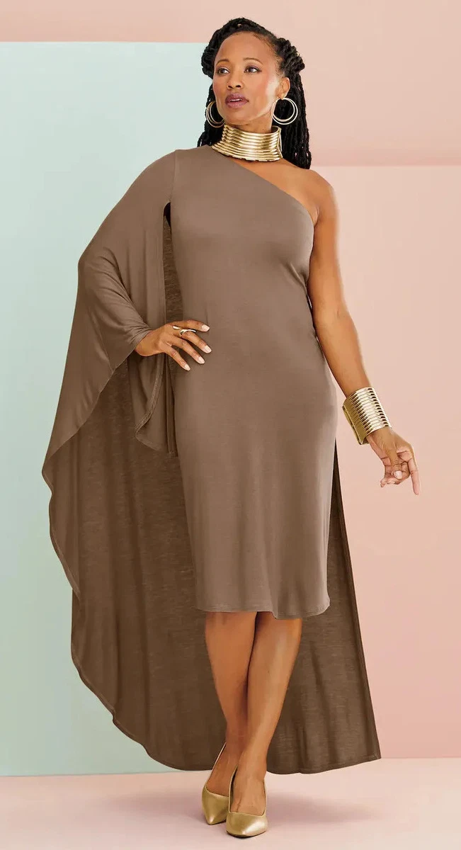 One Shoulder Plus Size Dresses for Women for sale | eBay