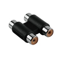 ADATTATORE 2 RCA FEMMINA PROLUNGA AUDIO STEREO VIDEO COASSIALE cavo casse jack F