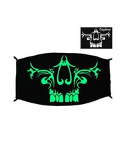 GREEN NOCTILUCENT PRINTING HALLOWEEN RAVE MASK FOR RAVERS NO.9