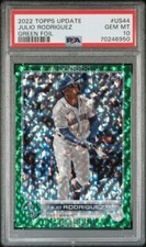2022 Topps Update Julio Rodriguez Green Foil /499 PSA 10 GEM MINT 
