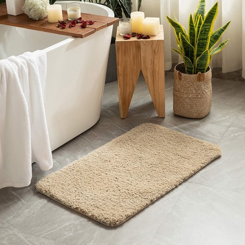 Set of 2 Non Slip Shaggy Bathroom Rugs Extra Thick Soft Bath Mats Plush Micro... - Picture 6 of 7