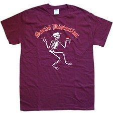 SOCIAL DISTORTION T-SHIRT sizes S M L XL XXL colours Black, Maroon