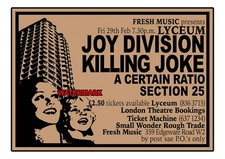 Joy Division / Killing Joke Poster Print - A3 - 29 February 1980 - Lyceum London