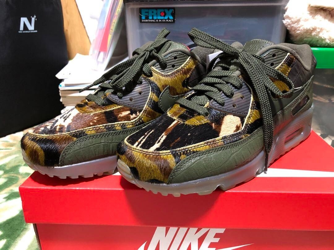 Nike Air Max 90 Croc Camo Cargo Khaki CU0675-300 Sneaker US8