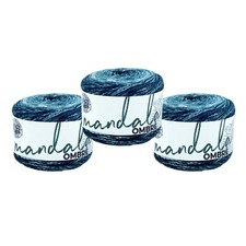  3 Pack Lion Brand Yarn 551-204BS Mandala Ombre Yarn, Harmony