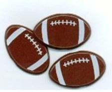 FOOTBALL SCRAPBOOKING DECORATIVE BRADS EYELET OUTLET 8 PCS