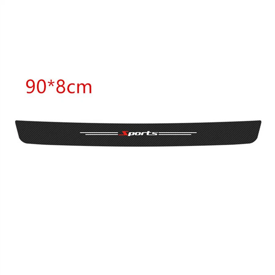 Car Door Scuff Sill Cover Panel Step Trunk Protector Sticker Decal Carbon Fiber Foto 4 de 4