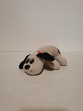 Vintage Pound Puppy Plush - Grey And Black Dog with collar