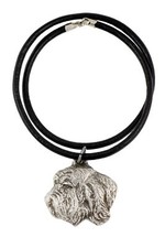 Petit Basset Griffon Vend en - Necklace with dog, silver-plated pendant for dog