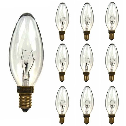 CANDLE 240V 60W E14 CLEAR 10 pack