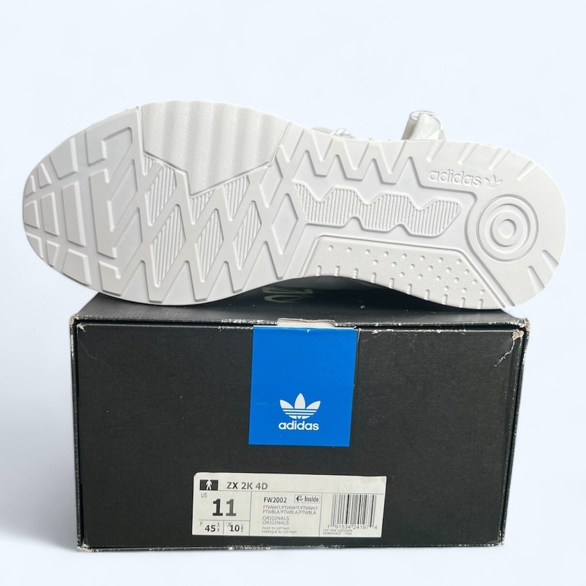 Size 9 - adidas ZX 2K 4D Triple White for sale online | eBay