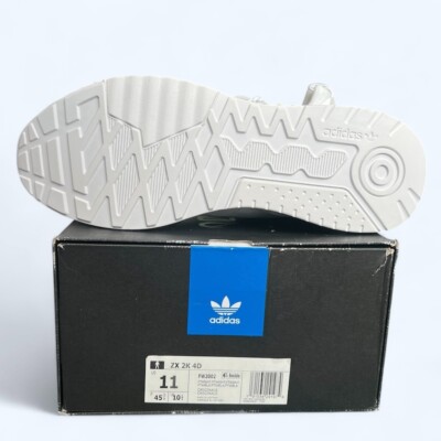 Adidas ZX 2K 4D Sizes 8-13 Men's Athletic Shoes Triple White