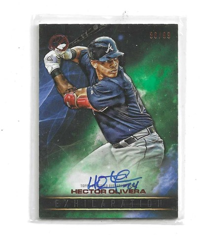 2016 Topps-Legacies-Green-Autograph-Hector Olivera-Braves-Limited-86/99=NM+ - 第 1/2 張圖片
