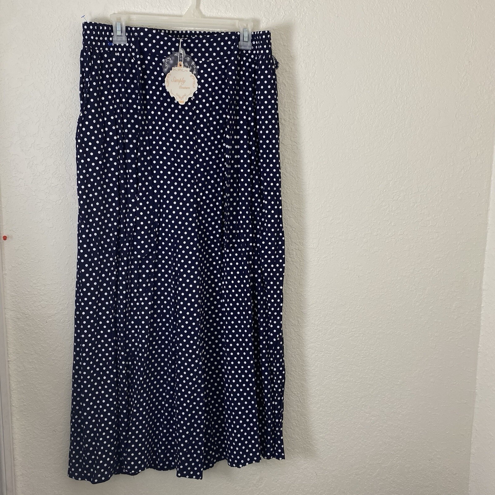 Simply Couture Polka dot Elastic Waist Palazzo Women Pant NWT SZ XL